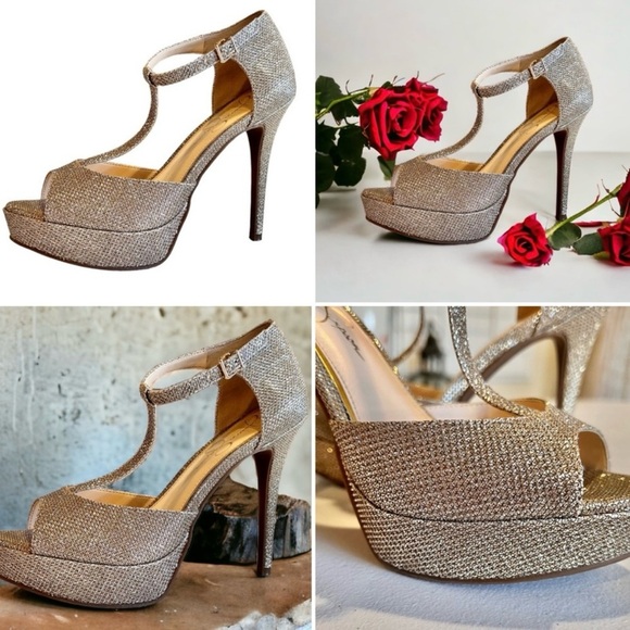 Gorgeous heels with Sparkling Mesh Texture. Stilettos Gorgeous Comfy Sexy Heels - Picture 16 of 17